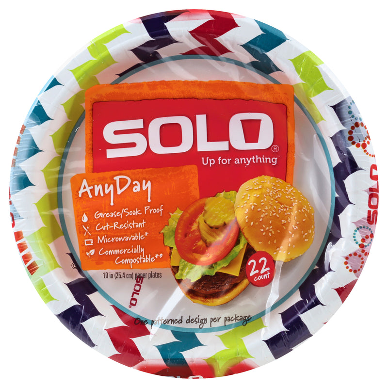 Solo Paper Plate Decorated 10" [22 ea]