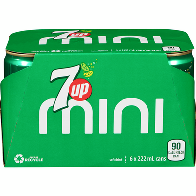 7Up Mini Cans 6pk [222 ml]
