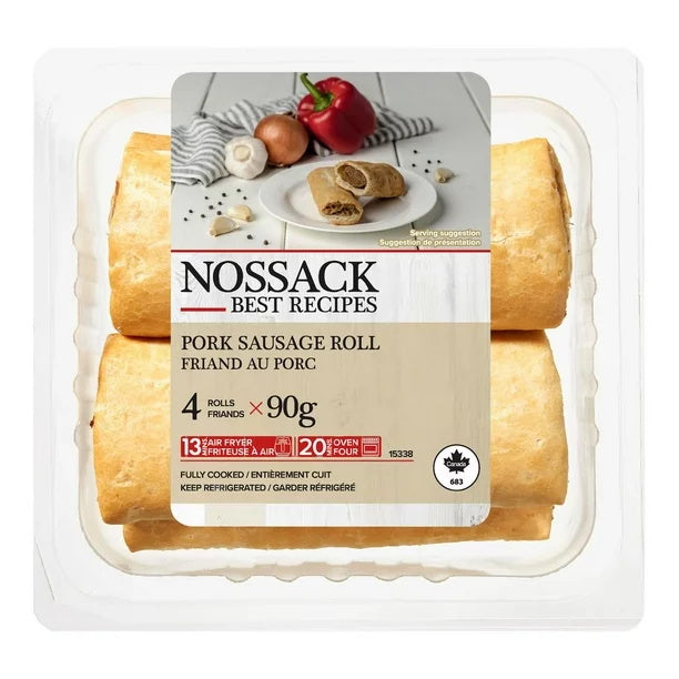 Nossack Sausage Rolls Pork 4Pk [680 g]
