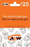 A&W $25 Gift Card, 1 ct
