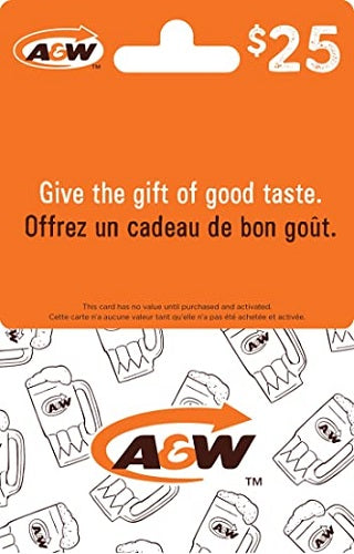 A&W $25 Gift Card, 1 ct