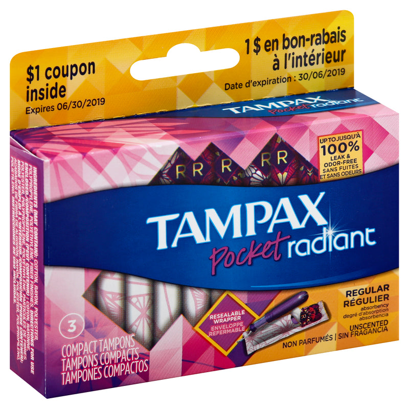TAMPAX Pocket Radiant Tampons [3 pcs]