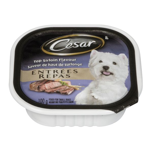 Cesar Top Sirloin Flavour Entrées Repas Food for Small Dog, 100 g