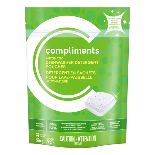 Comp Detergent Dish Auto Pouch [32 ea]