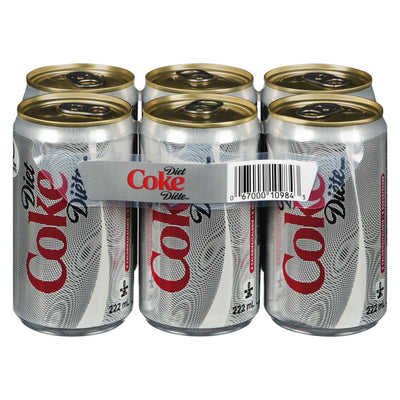 CocaCola Diet Mini Cans 6Pk [222 ml]
