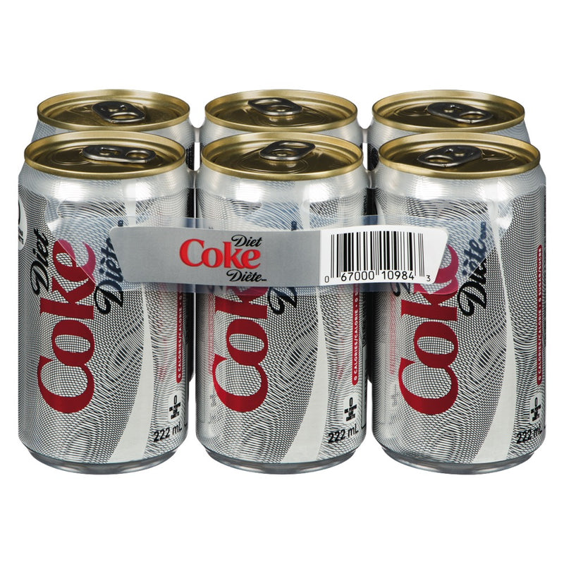 CocaCola Diet Mini Cans 6Pk [222 ml]