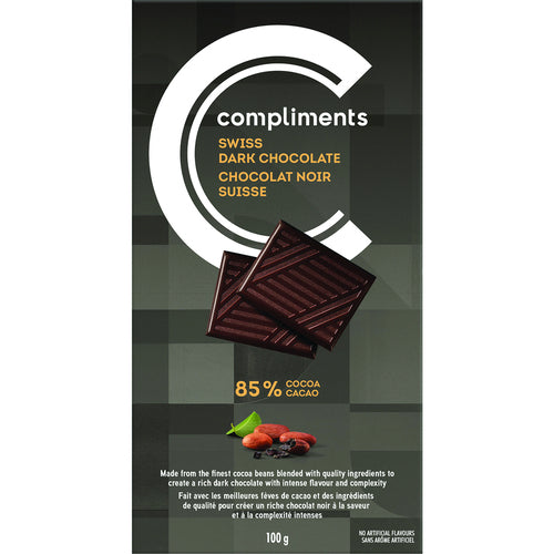 Comp Choc Swiss Dark 85% Cocoa [100 g]