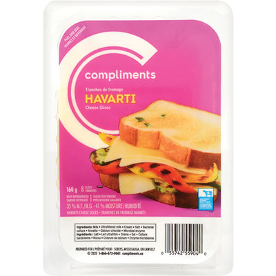 Comp Cheese Slices Havarti [160 g]