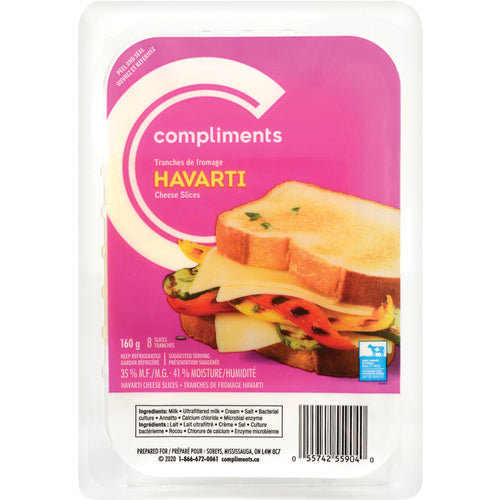 Comp Cheese Slices Havarti [160 g]