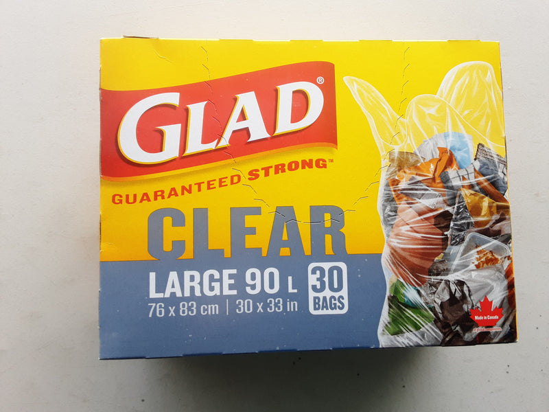 GladWste Bags E/T Clear Large [30 ea]