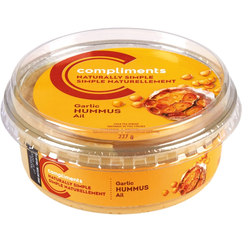 Compliments Naturally Simple Garlic Hummus, 227 g