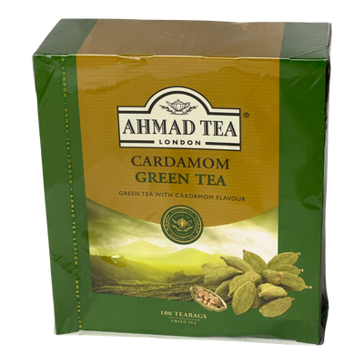 AhmadTea Teabags Grn w/ Crdamo [100 ea]