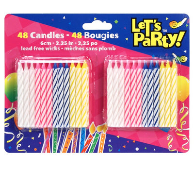 Lets Party Spiral Candle Set [48 s]