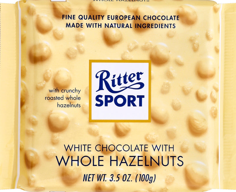 RITTER WHITE CHOC & HAZELNUT [100 gm]