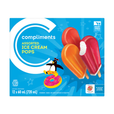 Comp Ice Cream Pops Assorted [12 pkg]