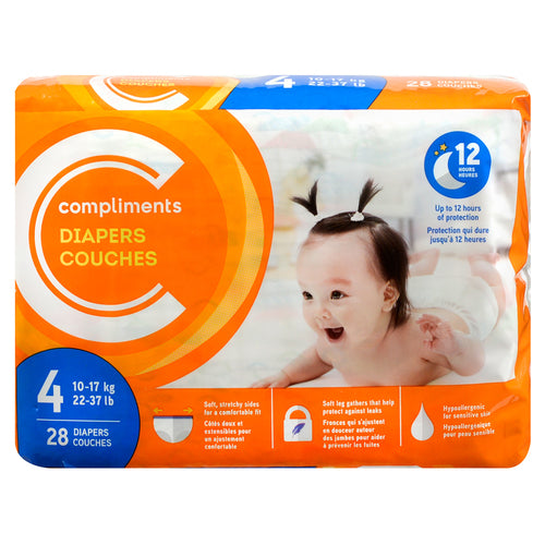 Comp Baby Diapers Size 4 [28 ea]