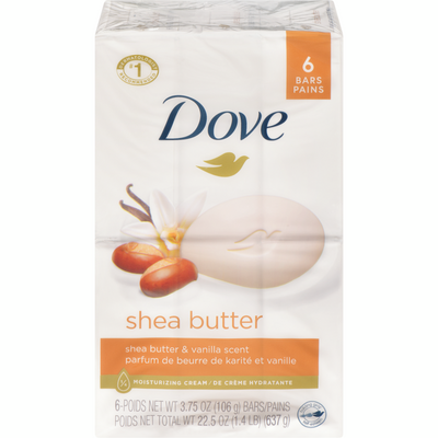 Dove Shea Butter Bars 6pk [6 s]