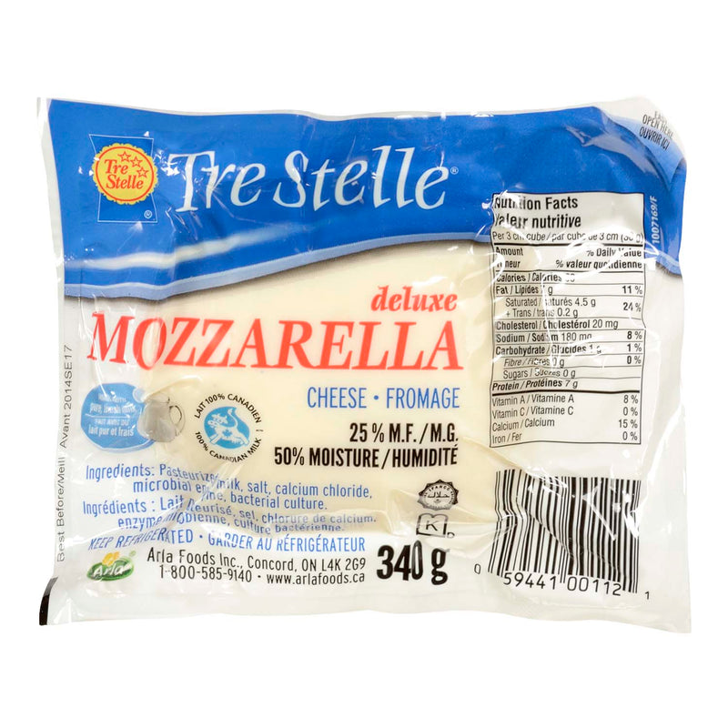 Tre Stelle Deluxe Mozzarella Cheese, 340 g