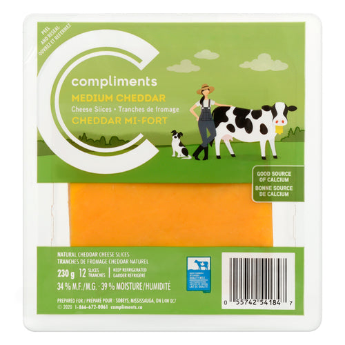 Comp Medium Cheese Slices [230 g]