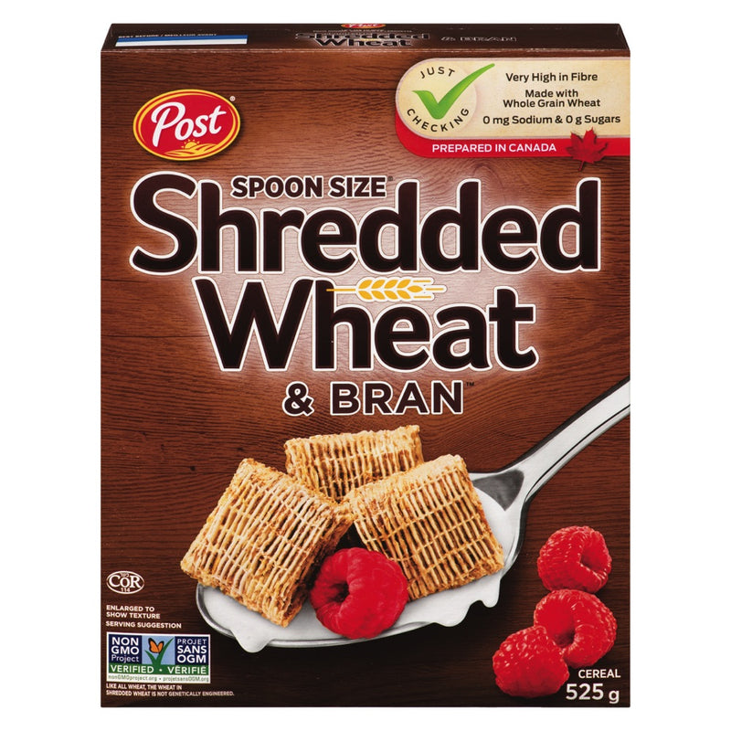 Post Shredded Wheat Bran Cereal, 525 g