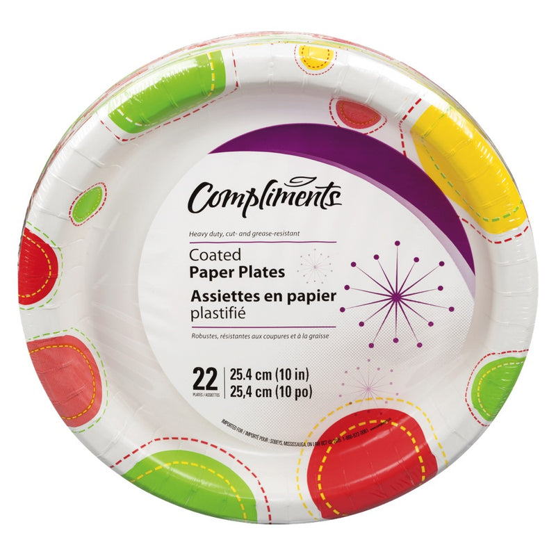 Comp Paper Plates 10in [22 ea]