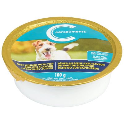Compliments Beef Dog Food Dinner, 100 g