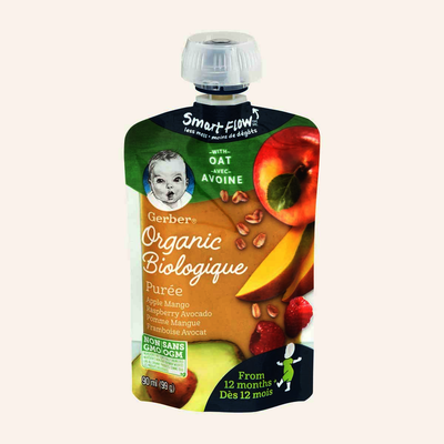 Gerber Apple mango Rasp Oat Avo Puree