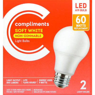 Comp Bulb LED60W A19 SoftWhite [2 s]
