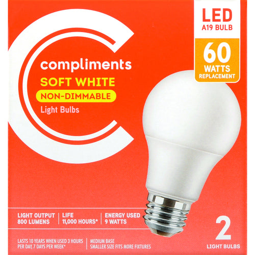 Comp Bulb LED60W A19 SoftWhite [2 s]