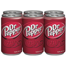 Dr. Pepper Mini Cans 6s [222 ml]